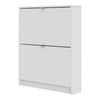 Axton Choctaw Shoe Cabinet With 2 Tilting Doors And 1 Layer In White