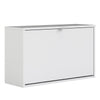 Axton Choctaw Shoe Cabinet with 1 Tilting Door And 2 Layers In White
