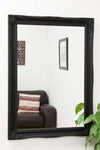 Carrington Baroque Black Shabby Chic Design Wall Mirror 106 x 76 CM