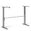 Axton Trinity Desk 150 cm In Black Woodgrain With Height Adjustable Legs With Electric Control In Silver Grey Steel