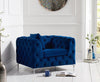 Alegra Blue Plush Armchair
