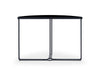Gillmore Space Finn Demi Lune Console Table Black Glass Top & Black Frame