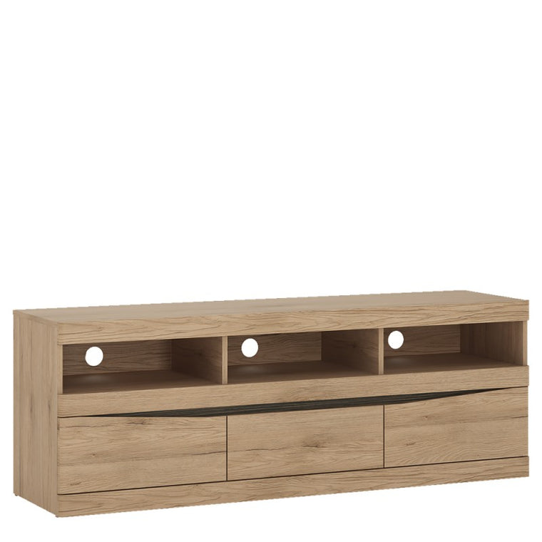 Axton Eastchester Wide 3 Drawer TV Unit  In Oak