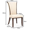 Almeria Cream Leather Dining Chair (Pairs)