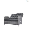 Home Junction Arabella 2 Seater Reclining Sofa and 2 Reclining Armchairs with Coffee Table in Grey