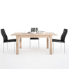 Axton Eastchester Extending Dining Table in Oak + 6 Milan High Back Chair Black