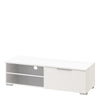 Axton Throggs TV Unit 1 Drawers 2 Shelf In White High Gloss