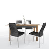 Axton Morris Extending Dining Table + 4 Milan High Back Chair Black