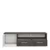 Axton Laconia 1 Door 2 Drawer Wide TV Cabinet In Slate Grey and Alpine White