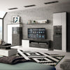 Axton Laconia 1 Door 2 Drawer Wide TV Cabinet In Slate Grey and Alpine White