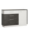 Axton Laconia 1 Door 2 Drawers 1 Compartment Sideboard In Slate Grey and Alpine White