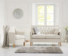 Casa Bella 2 Seater Ivory Fabric Sofa with Cushions