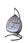 Home Junction Double Hanging Egg Chair in Grey
