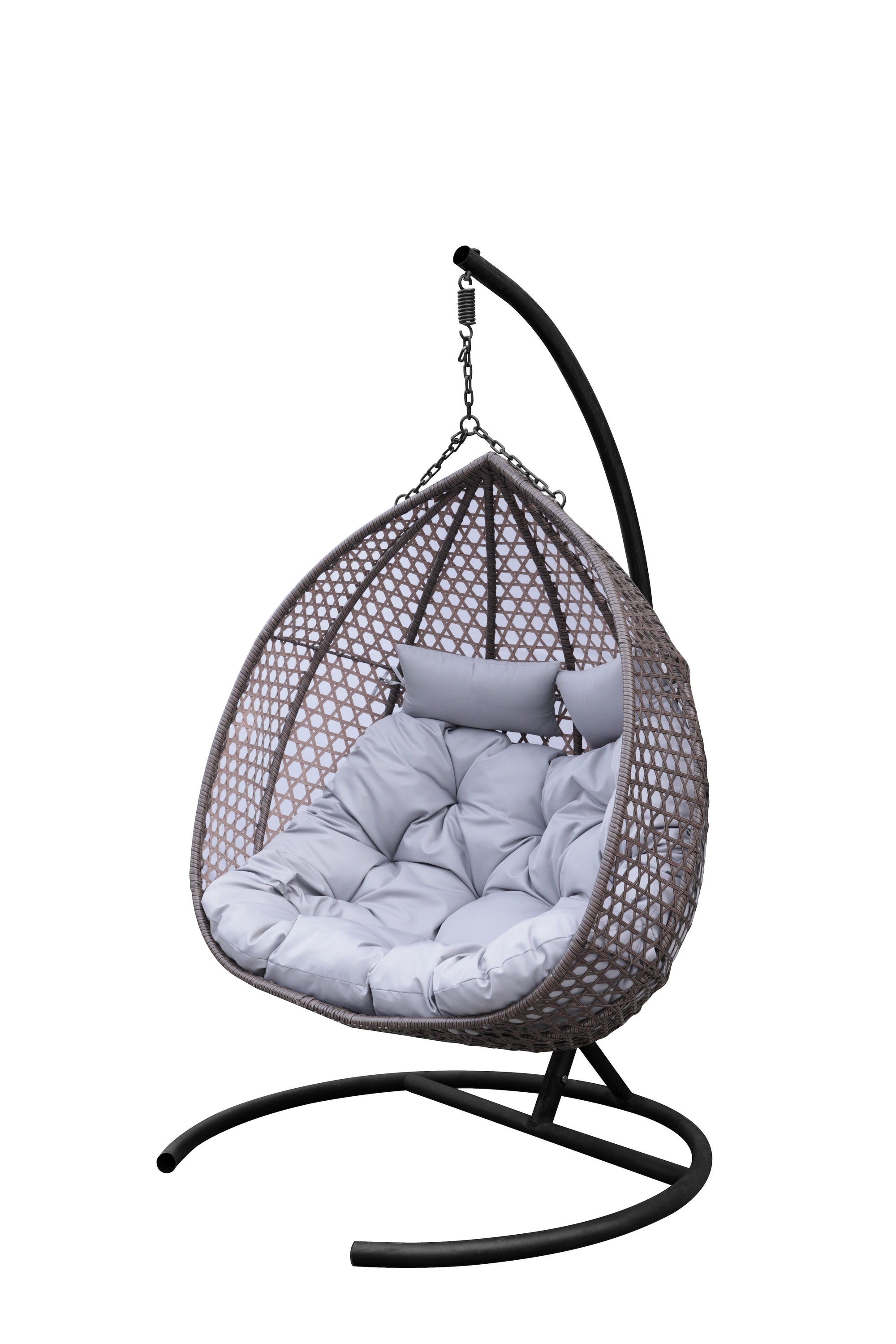 Home Junction Double Hanging Egg Chair in Grey
