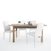 Axton Morris Extending Dining Table + 4 Milan High Back Chair White