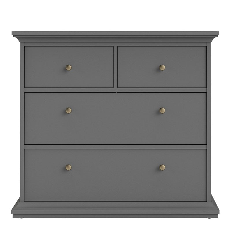 Axton Westchester Chest of 4 Drawers In Matt Grey