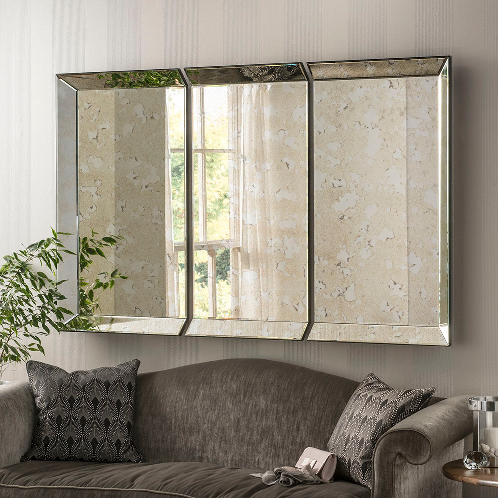 Yearn Geneva Antique Silver Mirror