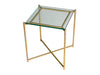 Gillmore Space Iris Square Side Table Clear Glass Top