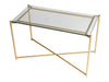 Gillmore Space Iris Rectangle Side Table Clear Glass Top