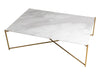 Gillmore Space Iris Rectangle Coffee Table White Marble Top