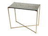 Gillmore Space Iris Small Console Table Antiqued Glass Top