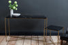Gillmore Space Iris Large Console Table Black Marble Top