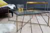 Gillmore Space Iris Rectangle Coffee Table Clear Glass Top