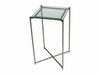 Gillmore Space Iris Square Plant Stand Clear Glass Top 