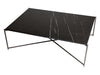 Gillmore Space Iris Rectangle Coffee Table Black Marble Top 