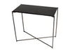 Gillmore Space Iris Small Console Table Black Marble Top