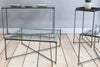 Gillmore Space Iris Large Console Table Clear Glass Top