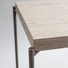 Gillmore Space Iris Square Plant Stand Weathered Oak Top