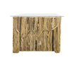 Bodiam Raby Driftwood Rectangular Coffee Table w Glass Top