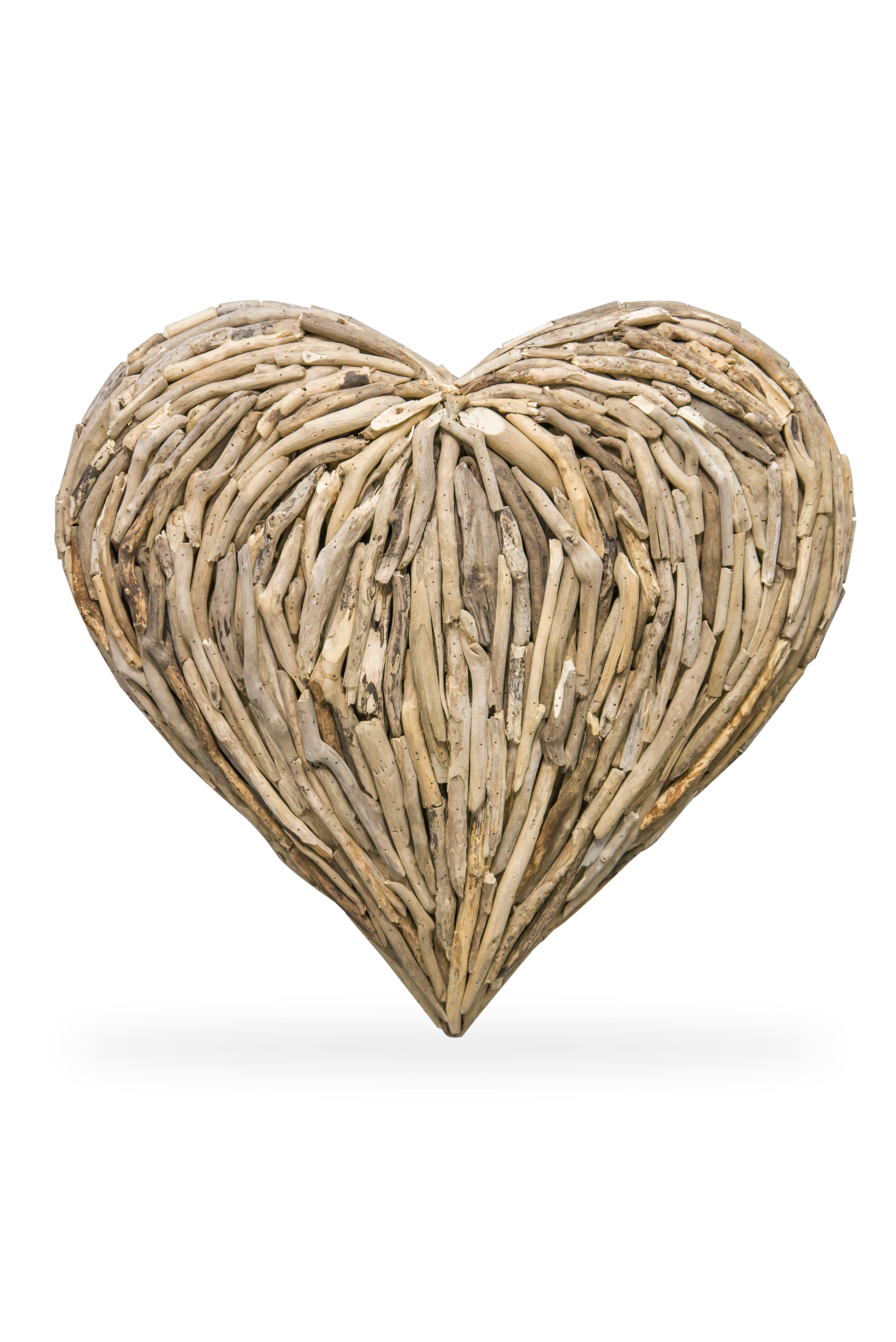 Bodiam Raby Driftwood Heart Large Wall Deco - LOUNGELIVING.CO.UK