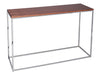 Gillmore Space Kensall Console Table Walnut Chrome