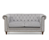 Montrose Chesterfield Grey Fabric 2 Seater Sofa