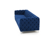 Alegra Blue Plush 3 Seater Sofa