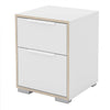 Axton Clason Bedside 2 Drawers in White and Oak