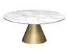 Gillmore Space Oscar Circular Coffee Table White Marble