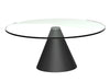 Gillmore Space Oscar Circular Coffee Table Clear Glass 