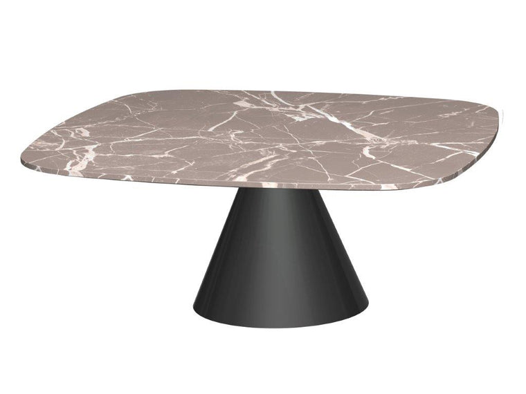 Gillmore Space Oscar Square Coffee Table Brown Marble