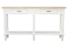 Bodiam Rochester 2 Drawer Console Table with Shelf Antique White