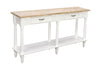 Bodiam Rochester 2 Drawer Console Table with Shelf Antique White