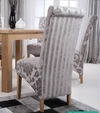 Hawksmoor Krista Roll Back Baroque Velvet Mink Chair (Pair)