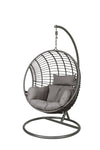 Home Junction Single Hanging Egg Chair in Grey