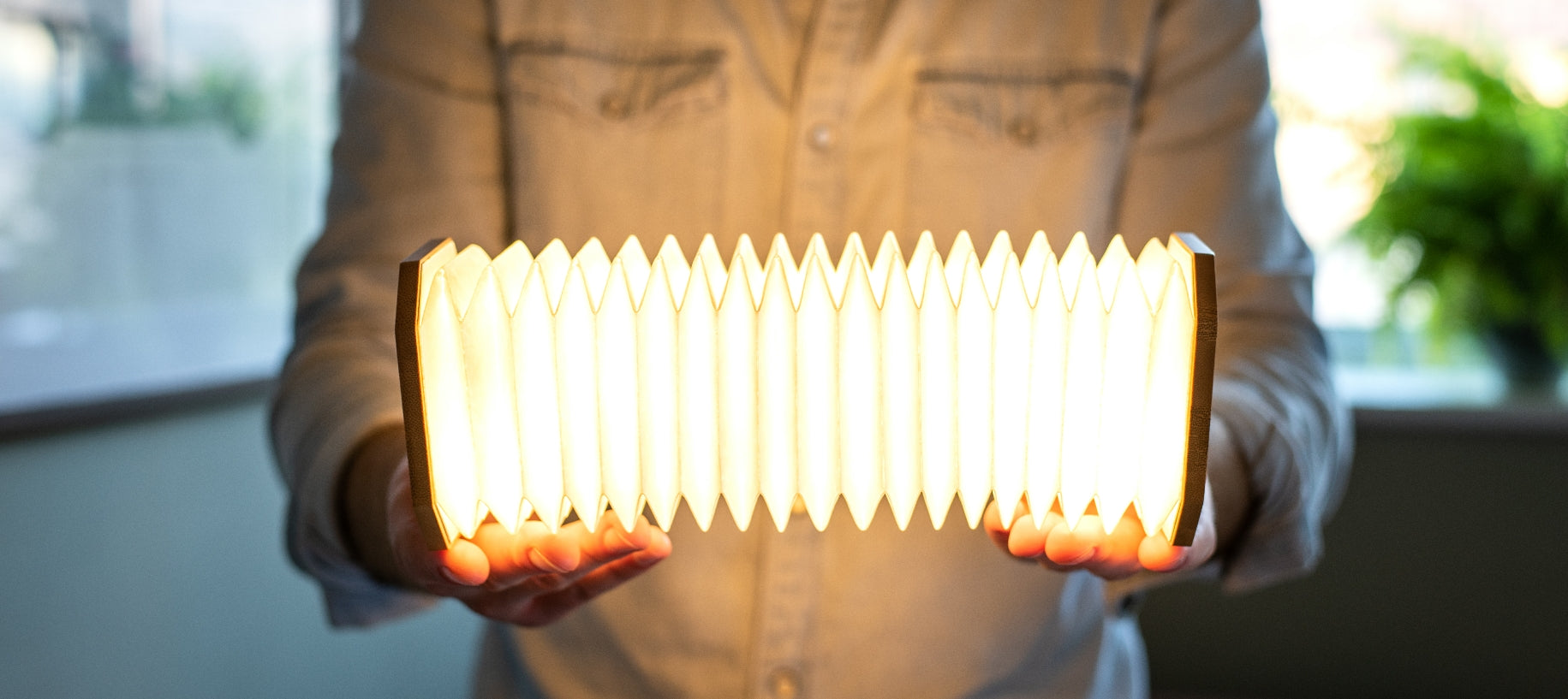 Smart accordion lamp bamboo sales