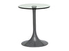 Gillmore Space Swan Circular Side Table Clear Glass Top