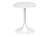 Gillmore Space Swan Circular Side Table Gloss White Top