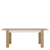 Axton Woodlawn Large Extending Dining Table 160/200 cm In Riviera Oak/White High Gloss