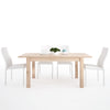 Axton Eastchester Extending Dining Table in Oak + 6 Milan High Back Chair White
